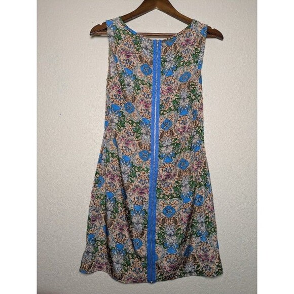 Floral Art Nouveau Sleeveless Mini Dress Size Medium Retro Indie Spring Festival - Picture 8 of 10